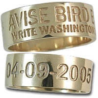 Duck Band Ring 14K Gold 8 mm Wide